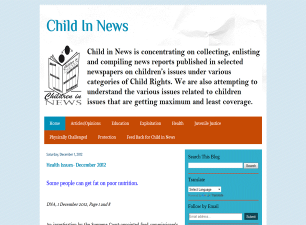 Child in News Blog