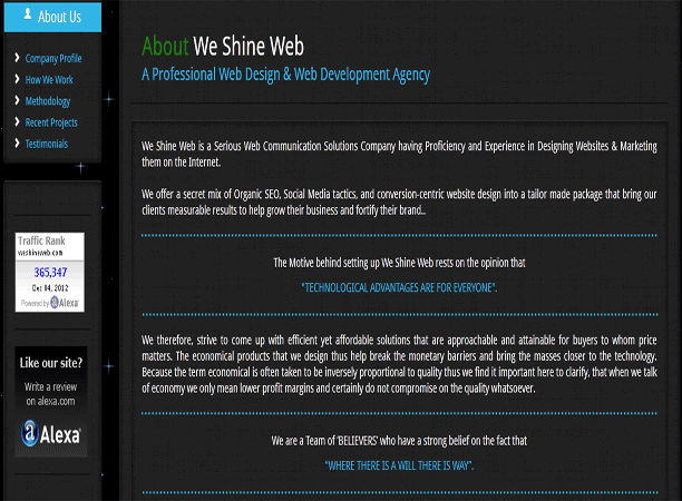 We Shine Web